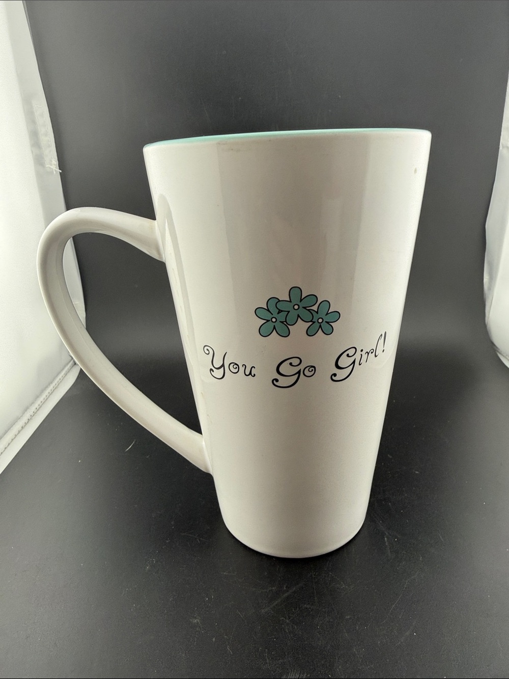 You Go Girl! COFFEE MUG TEA CUP  Ten 10 Strawberry Street HUGE XLARGE 24oz.